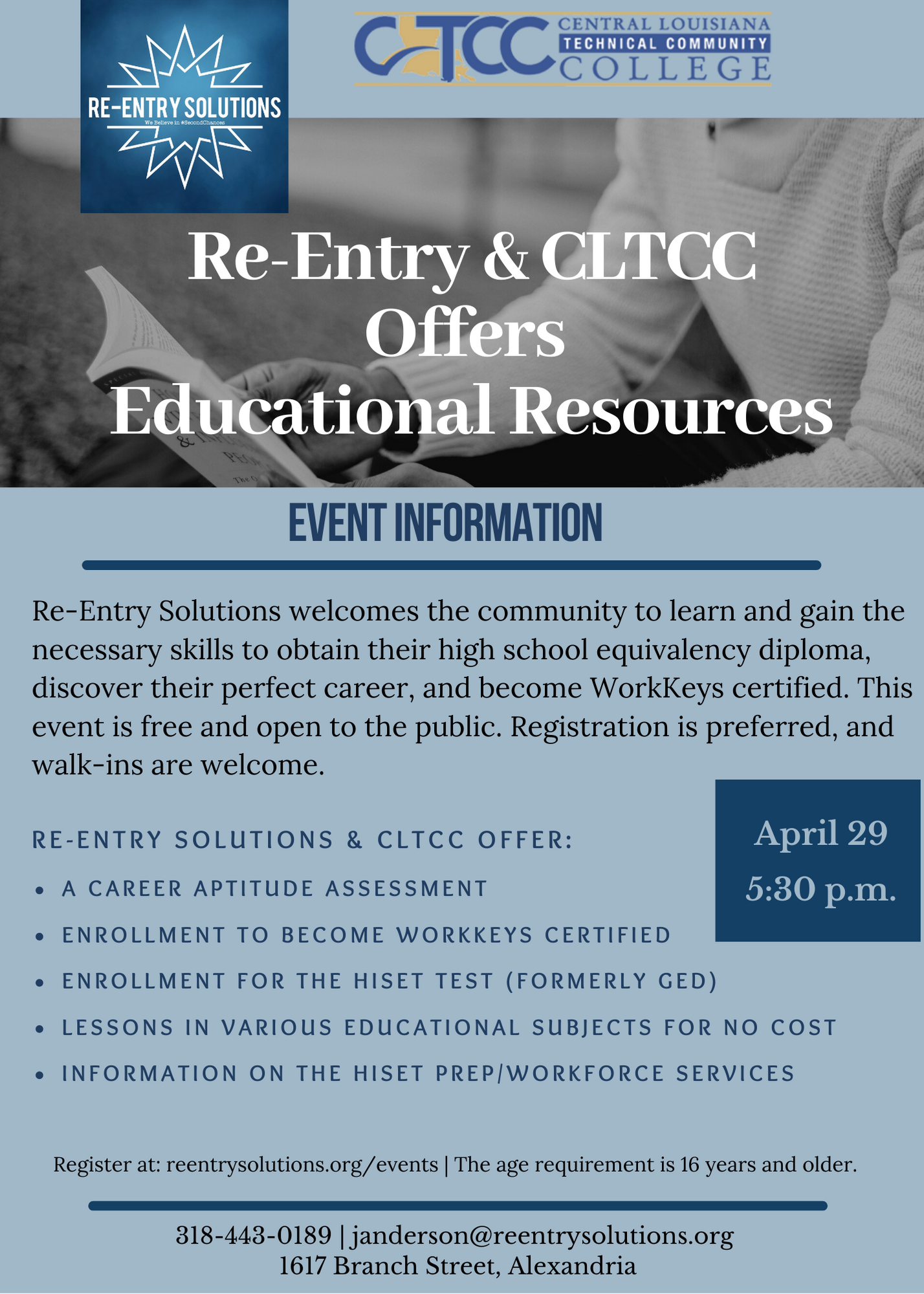 Adult Education Event - City of Alexandria, Louisiana