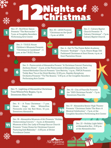 12 Nights of Christmas 2021 List of Events